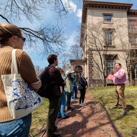 Students visiting a preservation site as a class